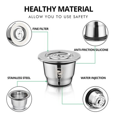 ICafilas For Nespresso Reutilisable Refillable Capsule Crema