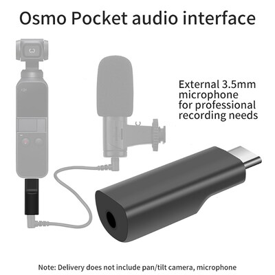3.5mm Mic Adapter for DJI Osmo Pocket Audio Interface Microp