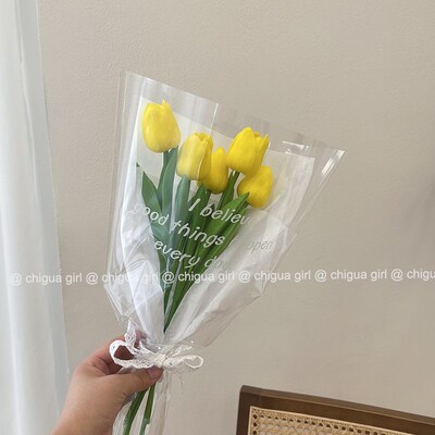 Simulation flower bouquets of flowers tulips are false mood