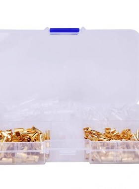 240 Pcs  Connector Male Female 3.5 Golden Cable Terminal Con