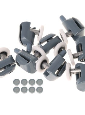 8 Pcs Single Shower Door Rollers Runners Wheels Pulleys Guid