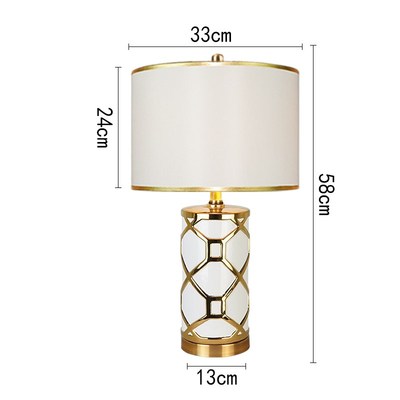 Luxury Ceramic LED Lights Table Lamp Cloth Table Lamps Shade