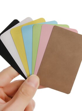 *100PCS Blank Word Cards Boxed Message Note Kraft Paper Lear