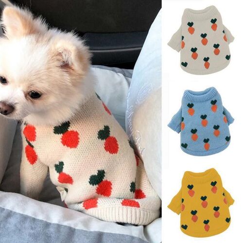 Pet Carrot Knitted Sweater Teddy Dog Clothes Bichon Pomerani