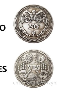 1 pcs YES Or NO Coin Make Decision Commemorative Badge  Coll