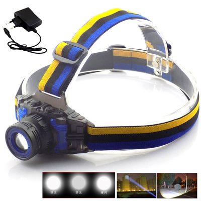 Powerful Q5 Led Headlamp Rechargeable Torch Zoom Frontale He