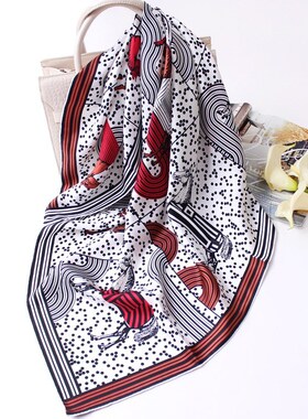 90cm New Luxury  Twill Silk Scarf Women Fashion Kerchief