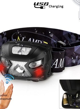 10000Lm Powerfull Headlamp Rechargeable LED Headlight Body M