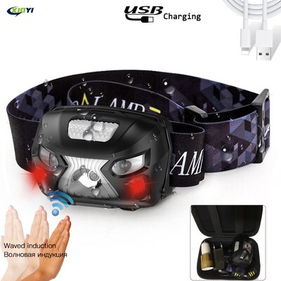 10000Lm Powerfull Headlamp Rechargeable LED Headlight Body M