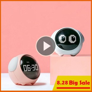 2021 New Cute Expression Alarm Clock Multifunctional Bedside