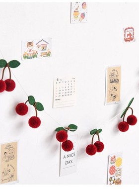 New 1 String Bayberry Felt Ball Handmade Garland String Hang