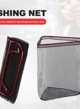 1PC Fishing landing Hand Nets Folding Carbon rod Nylon Colla