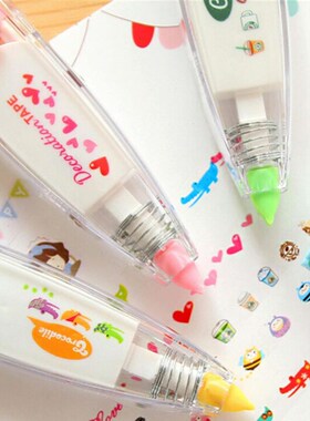 1Pcs Kawaii Animals Press Type Decorative Correction Tape Di