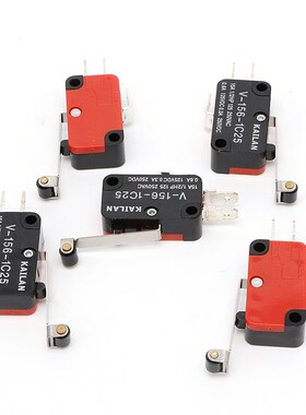 5Pcs Micro Limit Switch Long V-156-1C25 Hinge Roller Momenta