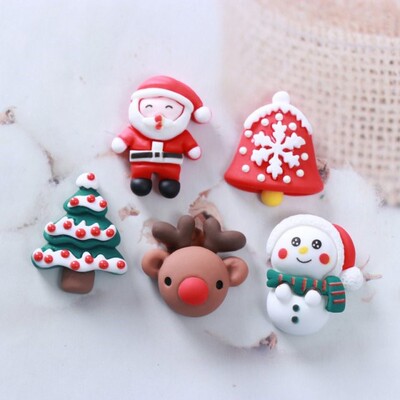 10Pcs Kawaii Flat Back Resin Cabochon Scrapbooking Christmas