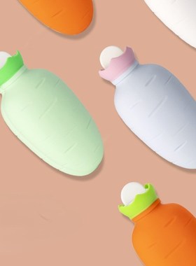Silicone Hot Water Bottle Cute radish Hot Packs Winter Hand