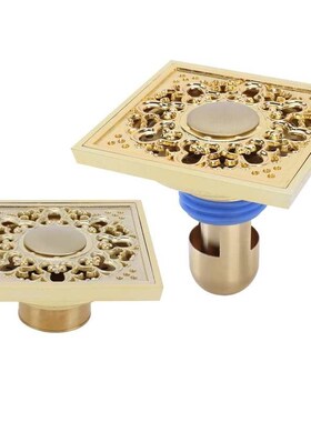 Fruit Vegetable Colander sink filter Gold Floor Drain Set