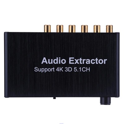 Power Adapter EU HDMI Audio Extractor Support 5.1CH 4K 3D HD