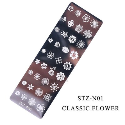 1Pcs Nail Art Stamp Template Nail Stamper Flower Geometric l