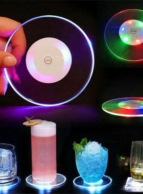 LED Bar Coaster Table Decoration Accessories Acrylic Bar Coc