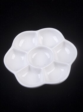 Samina New Mini Round White Paint Palette Tray Ceramics for