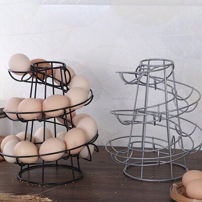 Spiral Egg Skelter Dispenser Rack Metal Storage Rack Base Eg