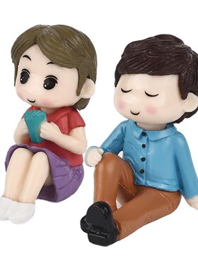 3pcs/Set Table Chair Resin Craft Micro Landscape Ornat Fairy