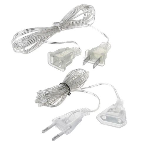 Power Extension Cable Plug Extender Wire 适用于 LED String L