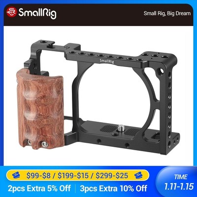 SmallRig Camera Cage Stabilizer A6000 A6300 Cage with Woode