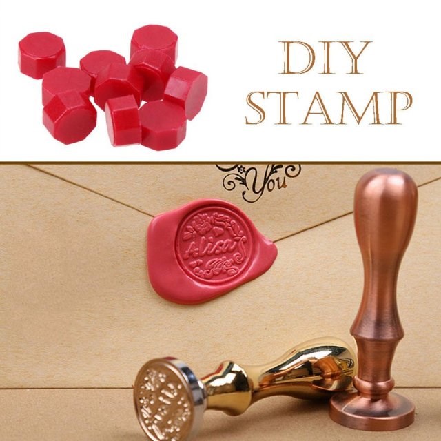 100pcs/lot Octagon Retro Sealing Wax Beads Stamping Envelope