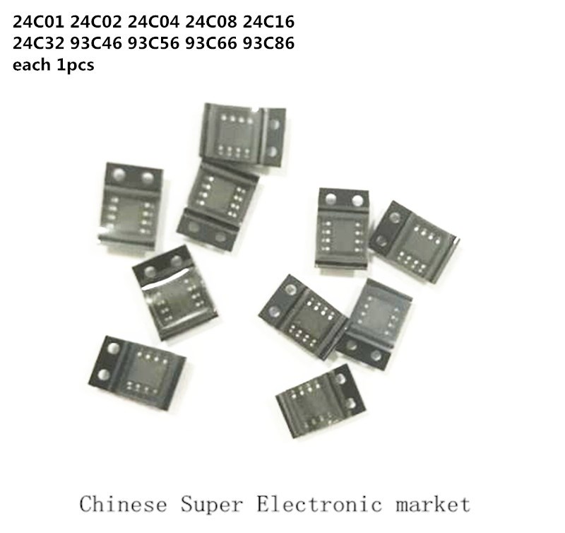 10PCS 24C01 24C02 24C04 24C08 24C16 24C32 93C46 93C56 93C66