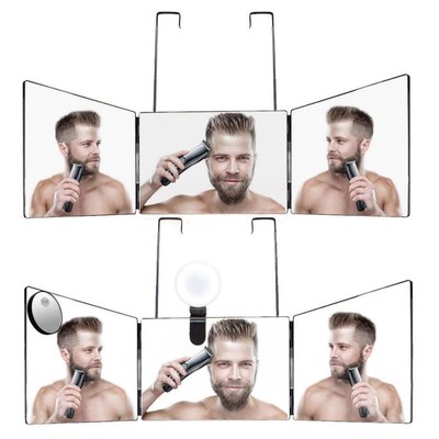 Portable 3 Way Mirror With Fill Light Upgraded Trifold Mirro