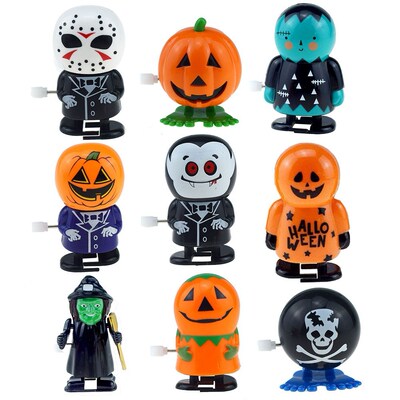 Funny Wind Up Toy Eyes Jump Ghost Teeth Witchs Haloween Tric
