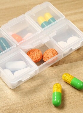2pcs Portable Pill Cases Travel Dispen Storage Container  Dr