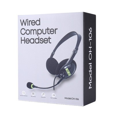 SB Headset with Microphone Noise Cancelling Computer PC Head