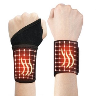 1Pair Black Tourmaline Self-Heating Wrist Brace Arthritis Pa