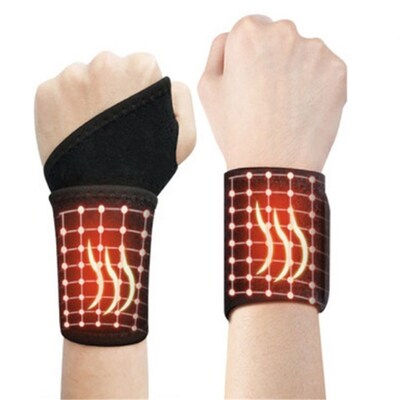 1Pair Black Tourmaline Self-Heating Wrist Brace Arthritis Pa