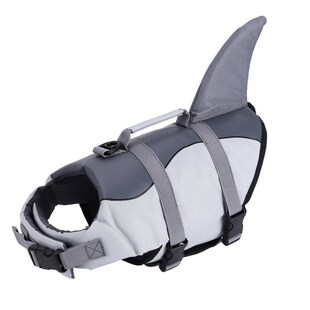 Dog Life Jacket Adjustable Dog Clothes Lifesaver Shark Vests