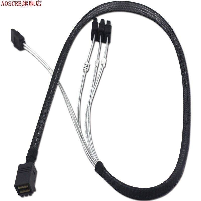 Internal Mini SAS SFF-8643 to 4  Fan Out Cable Comply wi