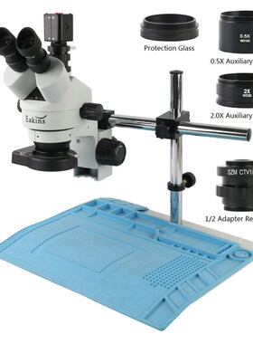 3.5X 7X 45X 90X Countinuous Zoom Simul-focal Trinocular Ster