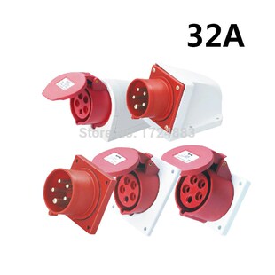 32A 3 pole connector Industrial malefemale sockets SFN-125/