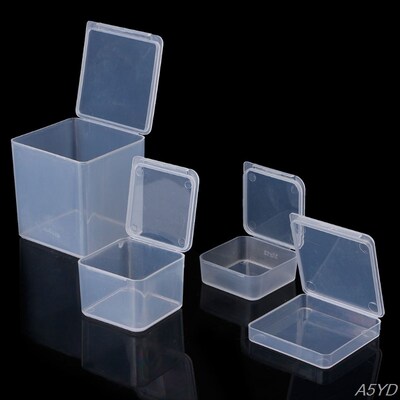 YAS New Small Square Clear Plastic Jewelry Storage Boxes Bea