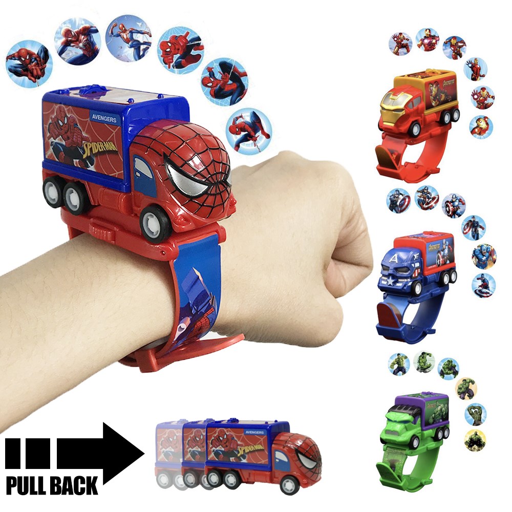 Kids Toy Watch Bat Iron Man Super Hero Electronic Gadgets To