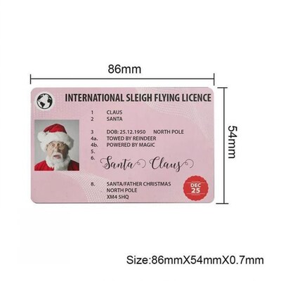 4 Types Santa Claus Flight License 2021 Christmas Eve Drivin