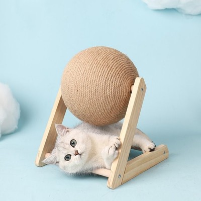 Cat Scratching Ball Toy Kitten Sisal Rope Ball Board Grindin