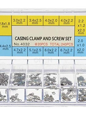 240Pcs Watch Casing Clamp Movement Adapter Securing Screw Wa