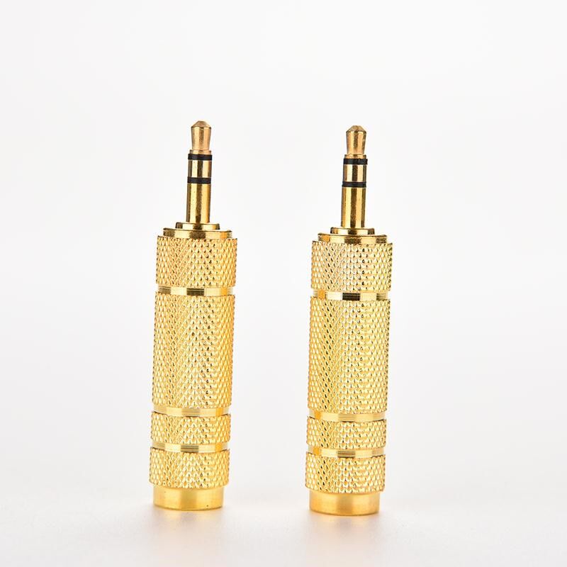 2pcs 3.5mm audio jack male to 6.35mm female jack plug adapte