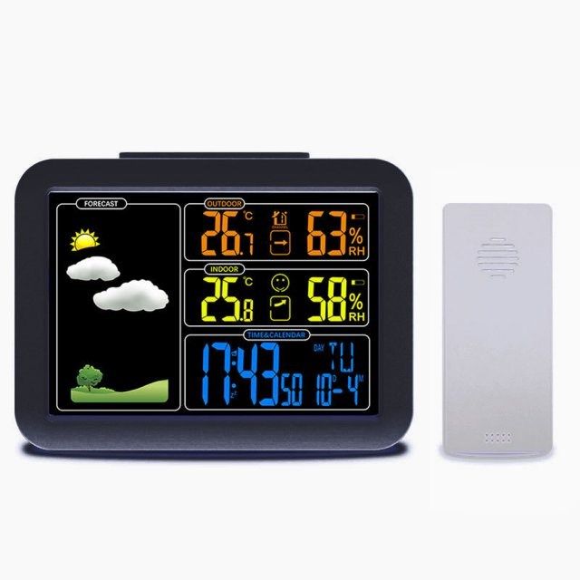 digital wireless weather station indoor outdoor sensor therm