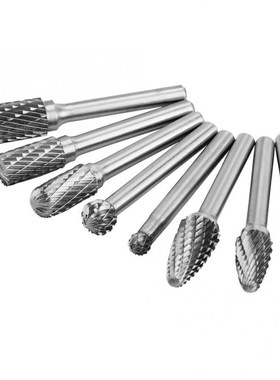 8Pcs Double Cut Tungsten Steel Carbide Rotatory Burr Die Gri