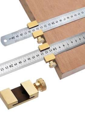 Woodworking Angle Scriber Stainless Steel Ruler Brass Locato